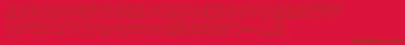 Mrsmonsteroutital Font – Brown Fonts on Red Background