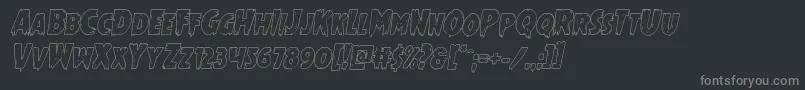 Mrsmonsteroutital Font – Gray Fonts on Black Background