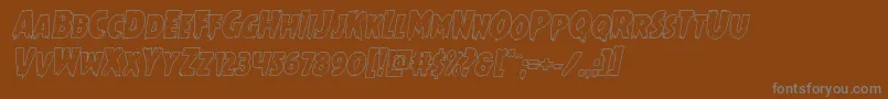 Mrsmonsteroutital Font – Gray Fonts on Brown Background