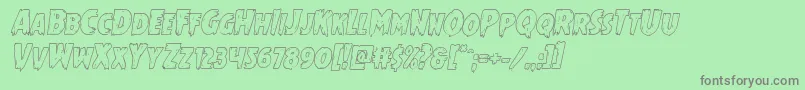 Mrsmonsteroutital Font – Gray Fonts on Green Background