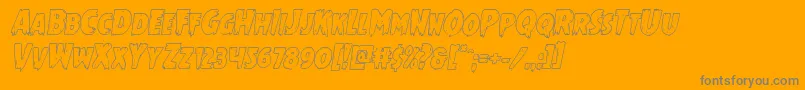 Mrsmonsteroutital Font – Gray Fonts on Orange Background
