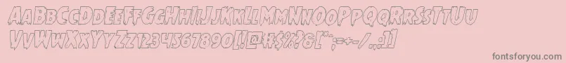 Mrsmonsteroutital Font – Gray Fonts on Pink Background