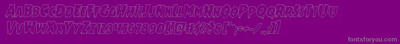 Mrsmonsteroutital Font – Gray Fonts on Purple Background