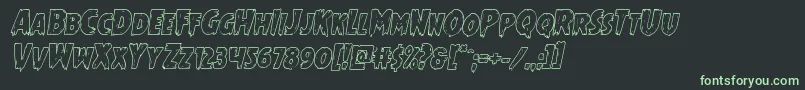 Mrsmonsteroutital Font – Green Fonts on Black Background