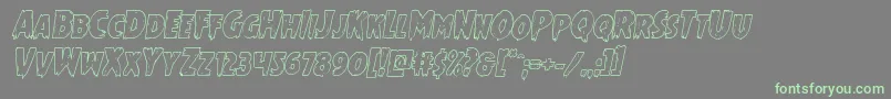 Mrsmonsteroutital Font – Green Fonts on Gray Background