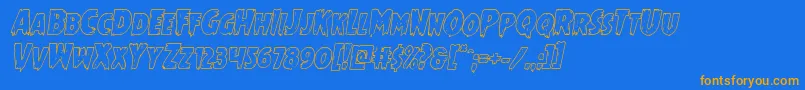 Mrsmonsteroutital Font – Orange Fonts on Blue Background