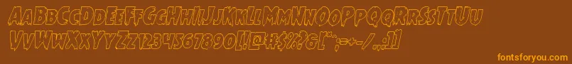 Mrsmonsteroutital Font – Orange Fonts on Brown Background