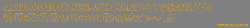 Mrsmonsteroutital Font – Orange Fonts on Gray Background