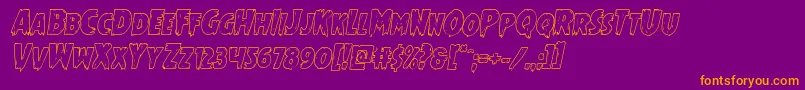 Mrsmonsteroutital Font – Orange Fonts on Purple Background