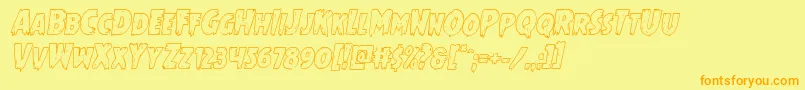 Mrsmonsteroutital Font – Orange Fonts on Yellow Background