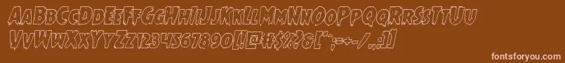 Mrsmonsteroutital Font – Pink Fonts on Brown Background