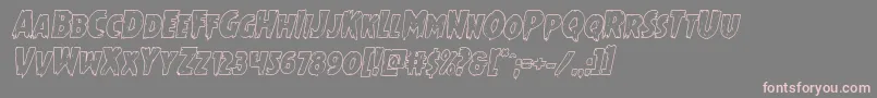 Mrsmonsteroutital Font – Pink Fonts on Gray Background