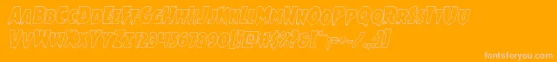 Шрифт Mrsmonsteroutital – розовые шрифты на оранжевом фоне