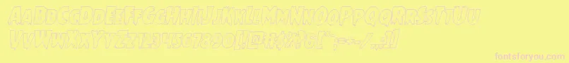 Mrsmonsteroutital Font – Pink Fonts on Yellow Background