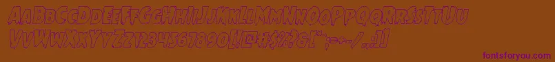 Mrsmonsteroutital Font – Purple Fonts on Brown Background