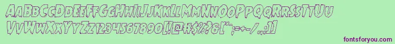 Mrsmonsteroutital Font – Purple Fonts on Green Background