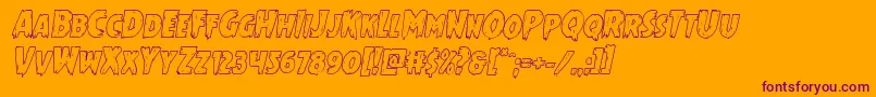 Mrsmonsteroutital Font – Purple Fonts on Orange Background