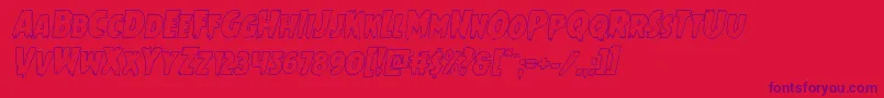 Mrsmonsteroutital Font – Purple Fonts on Red Background