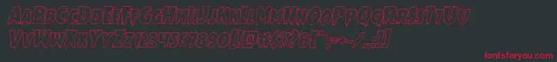 Mrsmonsteroutital Font – Red Fonts on Black Background