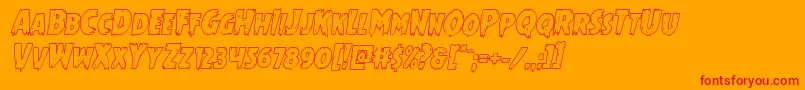 Mrsmonsteroutital Font – Red Fonts on Orange Background