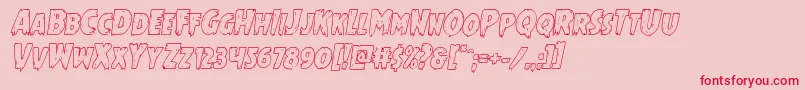 Mrsmonsteroutital Font – Red Fonts on Pink Background