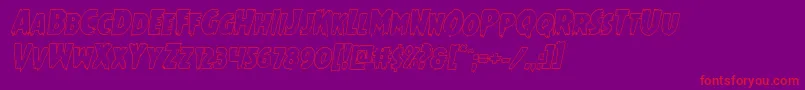 Mrsmonsteroutital Font – Red Fonts on Purple Background