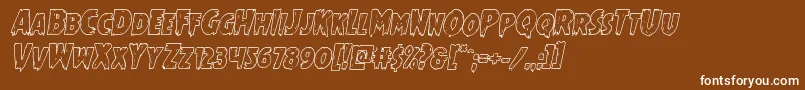 Mrsmonsteroutital Font – White Fonts on Brown Background