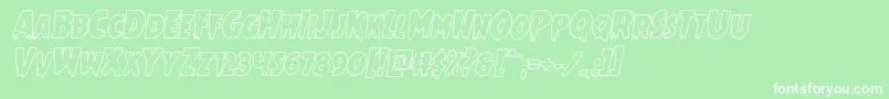 Mrsmonsteroutital Font – White Fonts on Green Background