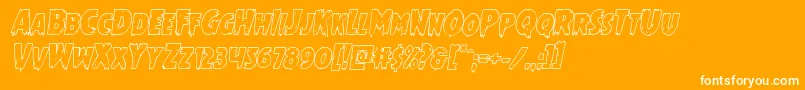 Mrsmonsteroutital Font – White Fonts on Orange Background