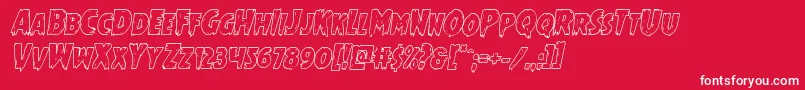 Mrsmonsteroutital Font – White Fonts on Red Background