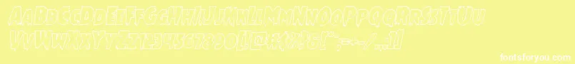 Mrsmonsteroutital Font – White Fonts on Yellow Background