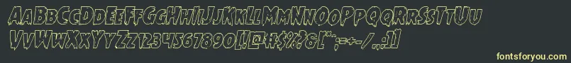 Mrsmonsteroutital Font – Yellow Fonts on Black Background