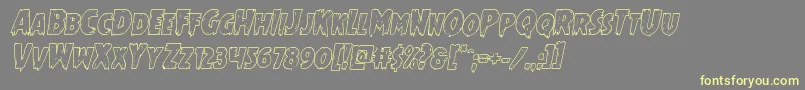 Mrsmonsteroutital Font – Yellow Fonts on Gray Background