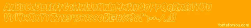Mrsmonsteroutital Font – Yellow Fonts on Orange Background