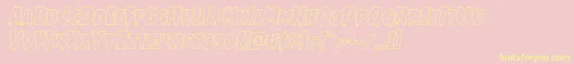 Mrsmonsteroutital Font – Yellow Fonts on Pink Background