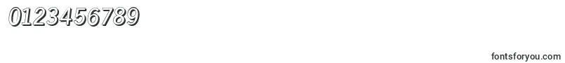 HamburgshadowItalic-Schriftart – Schriften für Zahlen und Nummern