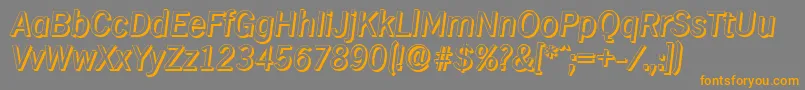 HamburgshadowItalic Font – Orange Fonts on Gray Background