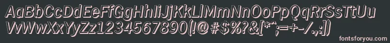 HamburgshadowItalic Font – Pink Fonts on Black Background