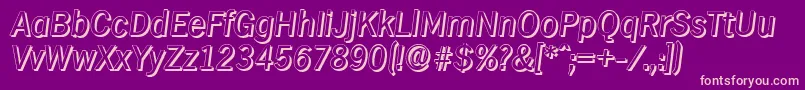 HamburgshadowItalic Font – Pink Fonts on Purple Background