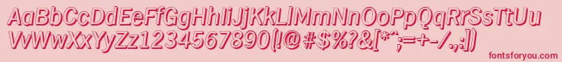 HamburgshadowItalic Font – Red Fonts on Pink Background