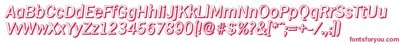 HamburgshadowItalic Font – Red Fonts on White Background