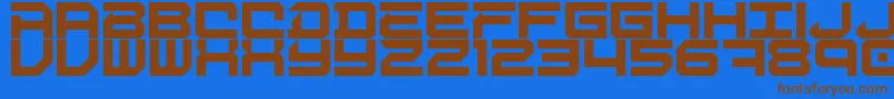 DigitalDesolation Font – Brown Fonts on Blue Background
