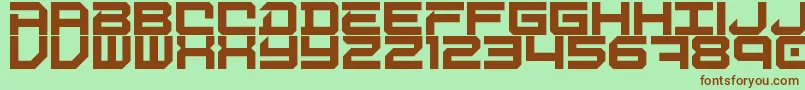 DigitalDesolation Font – Brown Fonts on Green Background