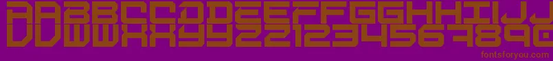 DigitalDesolation Font – Brown Fonts on Purple Background