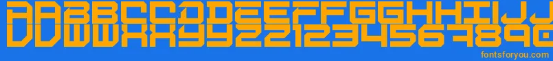 DigitalDesolation Font – Orange Fonts on Blue Background