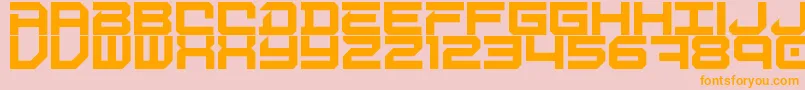 DigitalDesolation Font – Orange Fonts on Pink Background