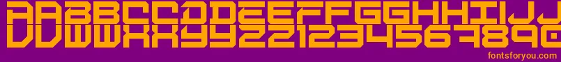 DigitalDesolation Font – Orange Fonts on Purple Background