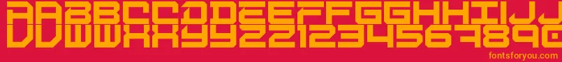 DigitalDesolation Font – Orange Fonts on Red Background
