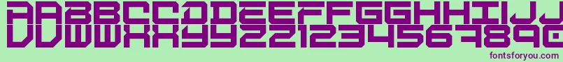 DigitalDesolation Font – Purple Fonts on Green Background