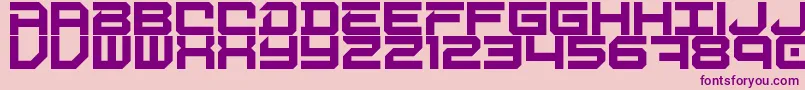 DigitalDesolation Font – Purple Fonts on Pink Background
